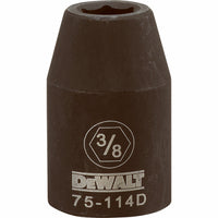 SAE Impact Socket, 6-Point, Black Oxide, 1/2-In. Drive, 3/8-In.