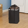 Household Essentials Black Canvas Collapsible Hamper