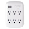 Monster Just Power It Up 0 ft. L 6 outlets Surge Protector White 1200 J