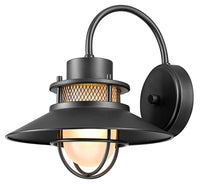 Liam Collection Outdoor Wall Lantern, Matte Black