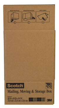 3M 8010FB 10" X 10" X 10" Tan Scotch™ Folded Box