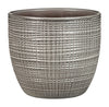 Scheurich  6.75 in. H x 6.75 in. D x 7.5 in. Dia. Ceramic  Vase  Flower Pot  Gray (Pack of 6)