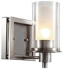 Bel Air Lighting Odyssey 1-Light Brushed Nickel Silver Wall Sconce