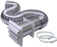 Complete Flexible Duct Dryer Vent Kit, Aluminum, 4-In. x 8-Ft.