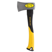 Collins Forged Steel Rectangle Camp Axe 1.25 lbs. Head with 14 L in. Black/Yellow Fiberglass Handle