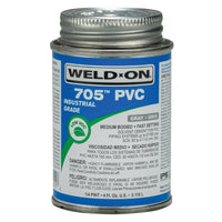 Weld-On 705 Gray Solvent Cement For PVC 4 oz