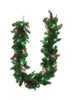 Celebrations  Prelit Green  LED Garland  6 ft. L Green/Red