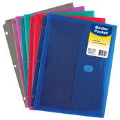 C Line Products Inc 58730 11" L X 8-1/2" W Side Loading Binder Pocket Assorted