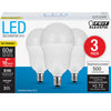 Feit Electric A15 E12 (Candelabra) LED Bulb Daylight 60 W 3 pk