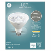 LED Flood Bulb, Motion-Sensor, 15-Watts, 1200 Lumens