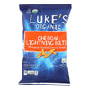 Luke's Organic Cheddar Lightning Bolts - Case of 12 - 4 oz.