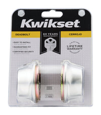 Kwikset  Satin Chrome  Metal  Double Cylinder Deadbolt