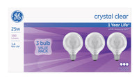 GE 25 watts G25 Globe Incandescent Bulb E26 (Medium) Soft White 3 pk (Pack of 4)