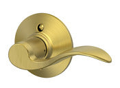 Schlage F170VACC608 RH Satin Brass Accent Non-Turning Right-Handed Lever