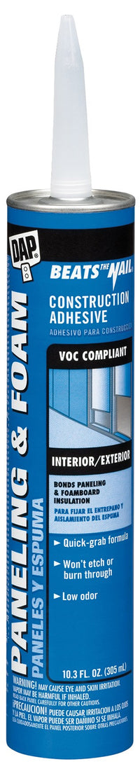 Dap 27425 10.3 Oz White VOC Paneling & Foam Construction Adhesive                                                                                     