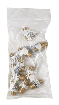 JMF 3/8 in. Flare x 1/8 in. Dia. Male Brass Adapter (Pack of 10)