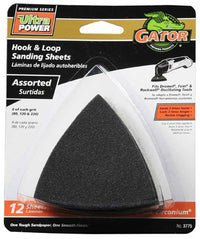 Hook & Loop Sandpaper, Assorted, 3-In., 12-Pk.