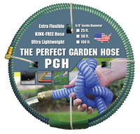 Kink-Proof Garden Hose, Extra Flexible, Ultra Lightweight, Green, 5/8-In. x 50-Ft.