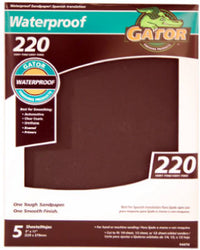 Sandpaper, Very Fine 220-Grit, 9 x 11-In., 5-Pk.