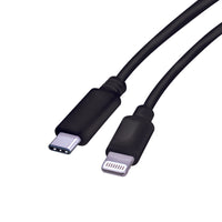 Fabcordz Lightning to USB-C Charge and Sync Cable 3 ft. Black