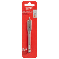 Milwaukee  1/2 in. Dia. x 4.5 in. L Flat Boring  Auger Bit  Carbon Steel  1 pc.