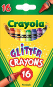 Crayola 52-3716 Glitter Crayons Assorted Colors 16 Count