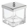 iDesign Chrome Clear Glass/Plastic Covered Jar