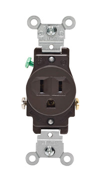 Leviton  15 amps 125 volt Brown  Outlet  5-15R  1 pk