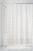 Interdesign 36780 72 X 72 Silver & Gold Dots Addie Decorative Shower Curtain Liner