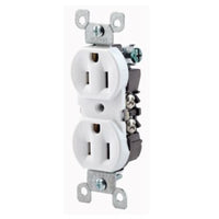 Leviton 15 amps 125 V Duplex White Outlet 5-15R 1 pk