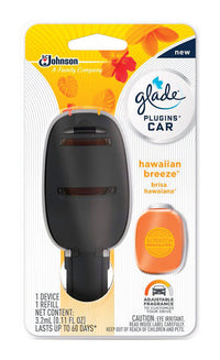 Glade Plug-Ins Hawaiian Breeze Scent Car Air Freshener 0.11 oz. Solid (Pack of 6)