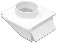 Under-Eave Dryer Vent, White Plastic, 4-In. Collar