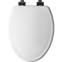 Bemis Benton Slow Close Elongated White Enameled Wood Toilet Seat