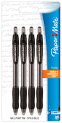 Paper Mate 89471 1.4mm Black Profile Retractable Ball Point Pen (Pack of 6)