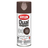 Krylon  Dual  Gloss  Paint + Primer Spray Paint  Leather Brown  12 oz. (Pack of 6)