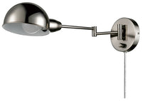 LED Pharmacy Wall Sconce, Brushed Steel Finish