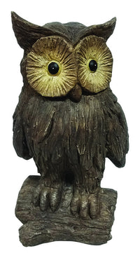 Infinity Cement Brown 15.83 in. Owl Statue (Pack of 2).