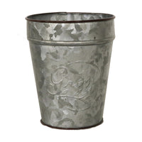 Robert Allen  5 in. Dia. Galvanized Steel  Grow  Flower Pot  Gray