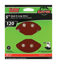 Gator 5 in. Aluminum Oxide Hook and Loop Sanding Disc 120 Grit Fine 5 pk