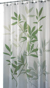 Interdesign 35630 72 X 72 Green Leaves Polyester Shower Curtain