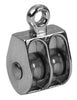 Campbell T7655222N 1-1/2 Nickel Rigid Eye Double Sheave Pulley