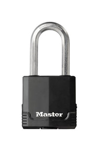 Master Lock 2-1/8 in.   W Steel Dual Ball Bearing Locking Padlock 1 pk