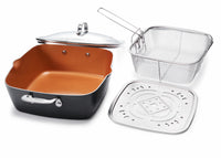 Deep Square Pan, Non-Stick Ceramic, 11-In.