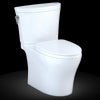 TOTO® Aquia IV® 1G® Arc Two-Piece Elongated Dual Flush 1.0 and 0.8 GPF Universal Height Toilet with CEFIONTECT®, WASHLET®+ Ready, Cotton White - MS448124CUMFG#01