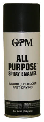 Spray Paint, Flat Black, 9-oz.