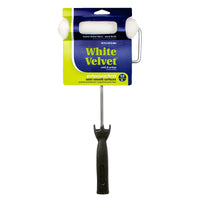 RollerLite White Velvet 6.5 in. W Mini Paint Roller Frame and Cover Threaded End