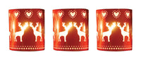 Sienna  Red  Deer/Heart Lantern  Christmas Decor