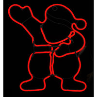 Celebrations  LED  Red  Neon Santa Sculpture  Christmas Decor