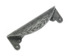 3-In. Wrought Iron Dark Inspirations Leaf Cup Cabinet Pull