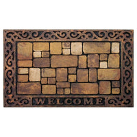 Apache Mills 1.5  L X 2.5  W Brown Aberdeen Welcome Indoor and Outdoor AstroTurf Door Mat